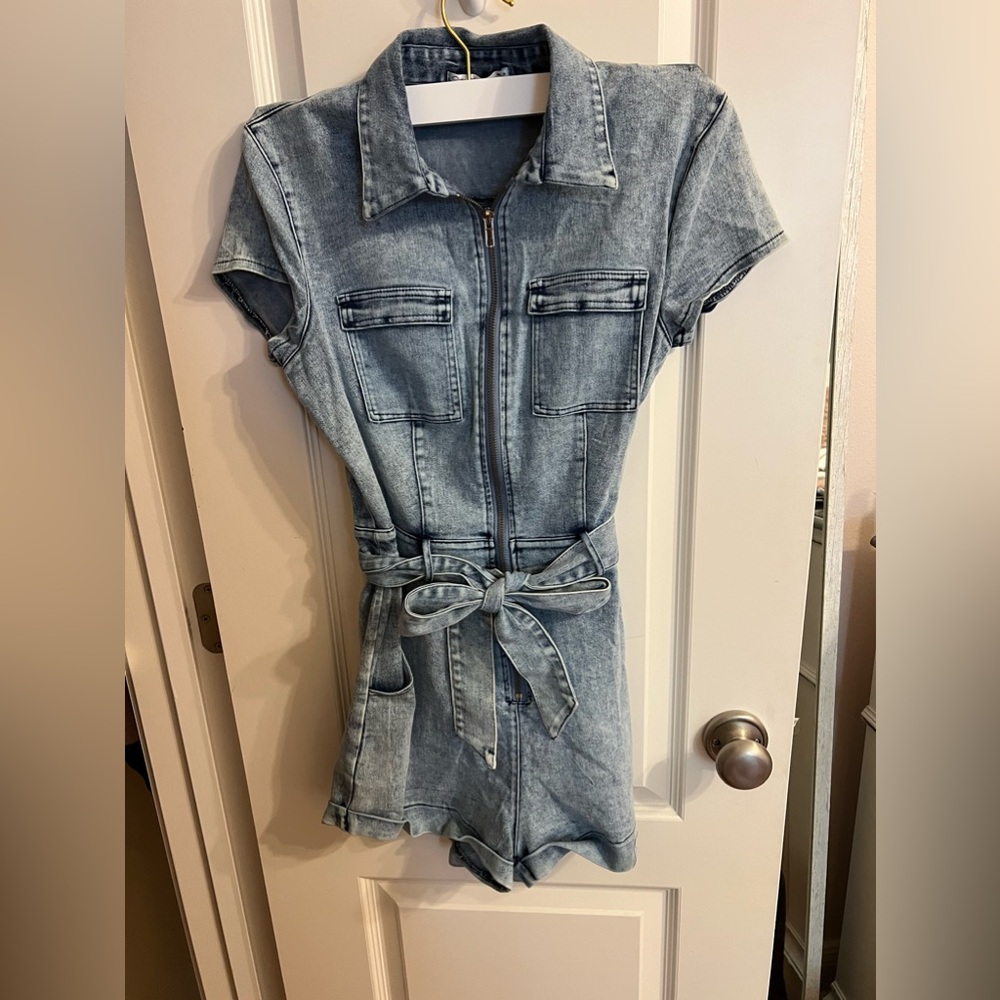 Denim romper